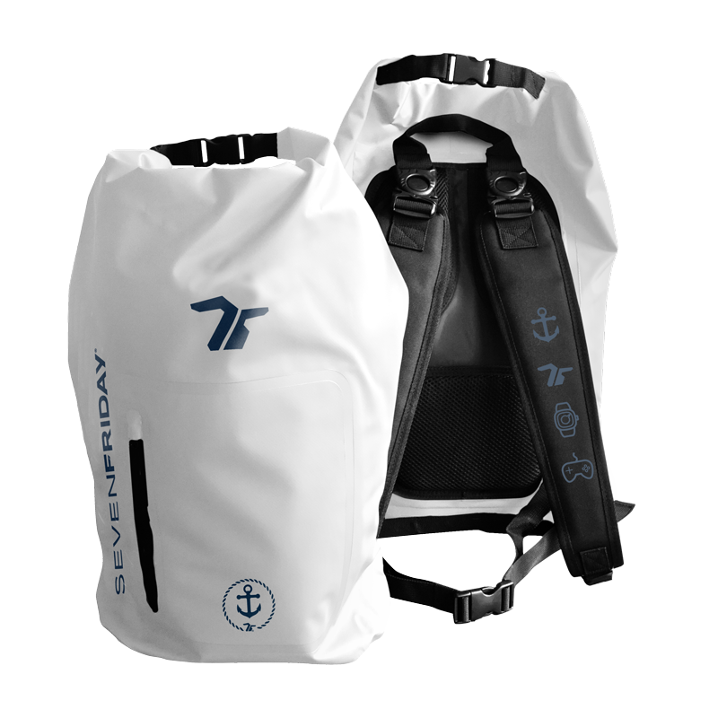 WHITE WATERPROOF BACKPACK