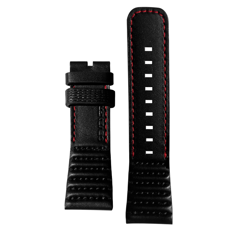 Leather, Black with red stitching (for P, PS, M, S, Q, V, W-Series)